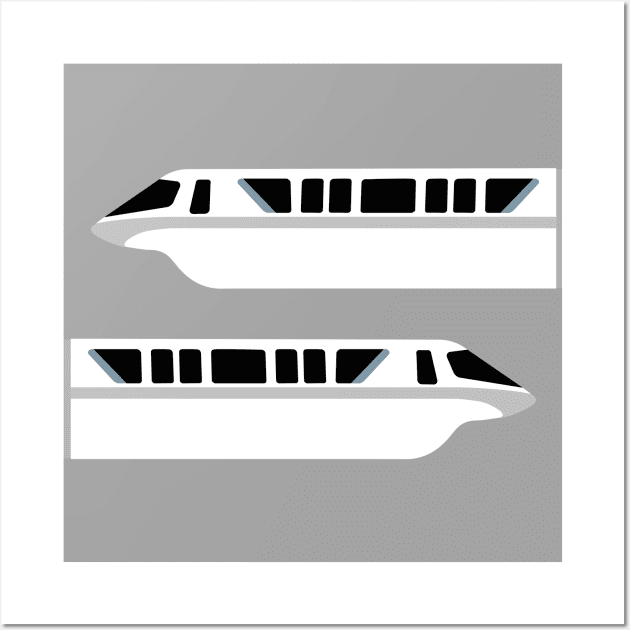 Minimal Monorail Silver Wall Art by FandomTrading